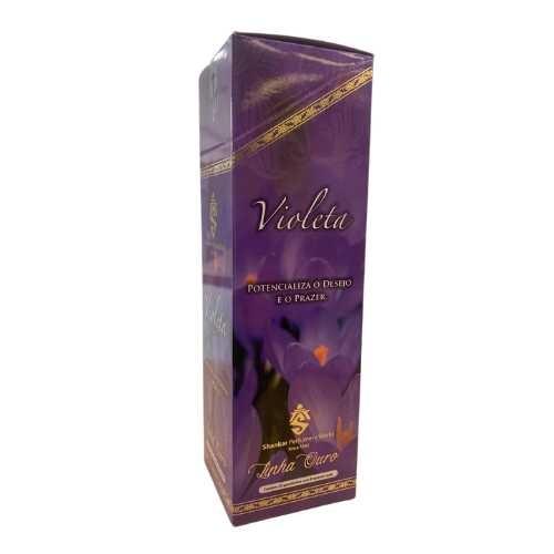 INCENSO SHANKAR VIOLETA LINHA OURO C/ 8