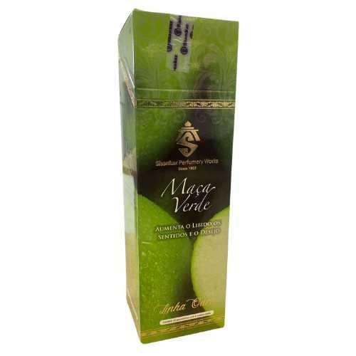 INCENSO SHANKAR MAÇÃ VERDE LINHA OURO C/ 8