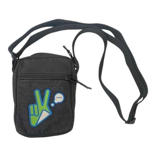 SHOULDER BAG SUAVE PRETO/VERDE