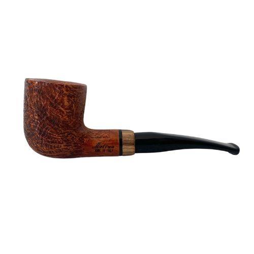 CACHIMBO MOLINA ITALIA - ZEBRANO-RÚSTICO- HALF BENT POT - RETO - REF. 123