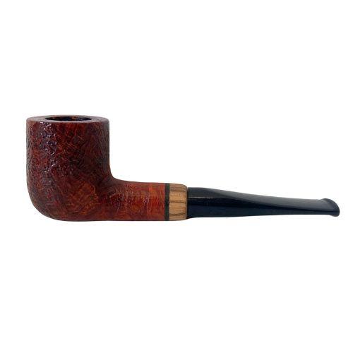 CACHIMBO MOLINA ITALIA - ZEBRANO-RÚSTICO- STRAIGHT BILLIARD- RETO - REF.141