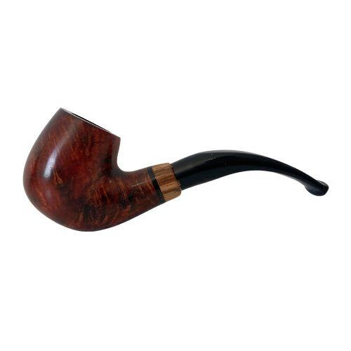 CACHIMBO MOLINA ITALIA - ZEBRANO-LISO - BENT - CURVO - REF. 645