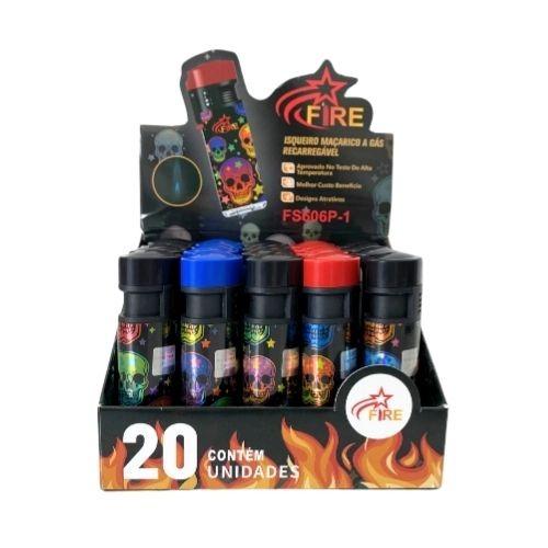 ISQUEIRO FIRE SKULL RECARREGÁVEL - REF. FS606P-1