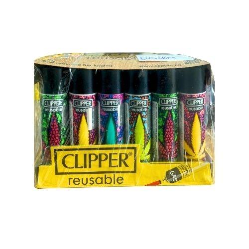 ISQUEIRO CLIPPER MICRO BROKEN LEAVES  CX C/24