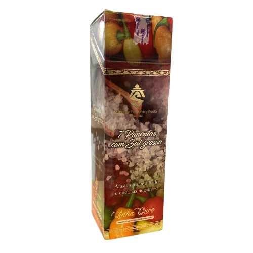 INCENSO SHANKAR 7 PIMENTAS C/ SAL GROSSO LINHA OURO C/8