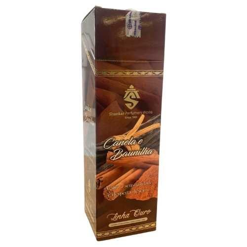 INCENSO SHANKAR CANELA E BAUNILHA LINHA OURO C/ 8