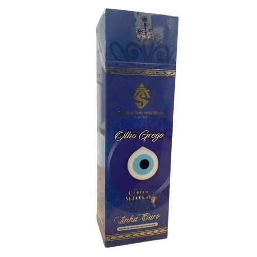 INCENSO SHANKAR OLHO GREGO LINHA OURO C/ 8