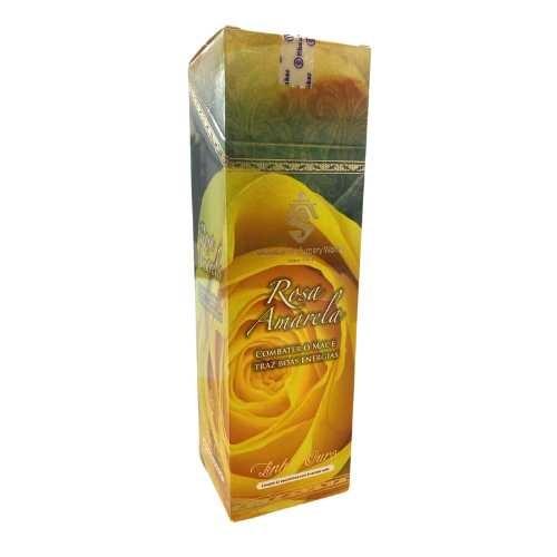 INCENSO SHANKAR ROSA AMARELA  LINHA OURO C/ 8