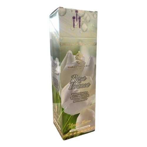 INCENSO SHANKAR ROSA BRANCA LINHA OURO C/ 8