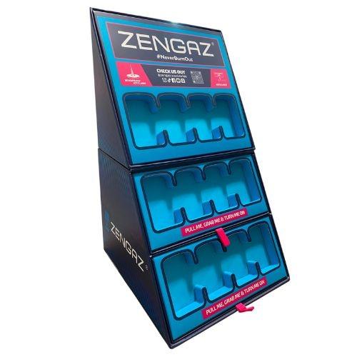 EXPOSITOR ZENGAZ TIPO CUBO - 2 GAVETAS P/48 UN ZL-12