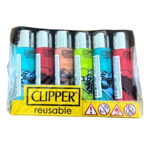 ISQUEIRO CLIPPER MAXI HARD LOVE +LB  CX/24
