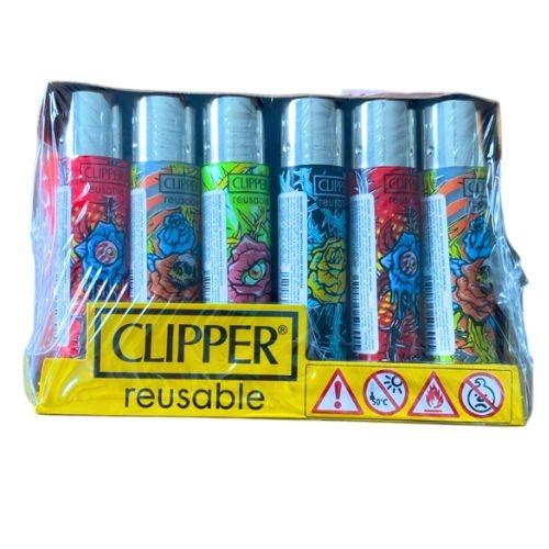 ISQUEIRO CLIPPER MAXI THORMS & ROSES +LB CX/24