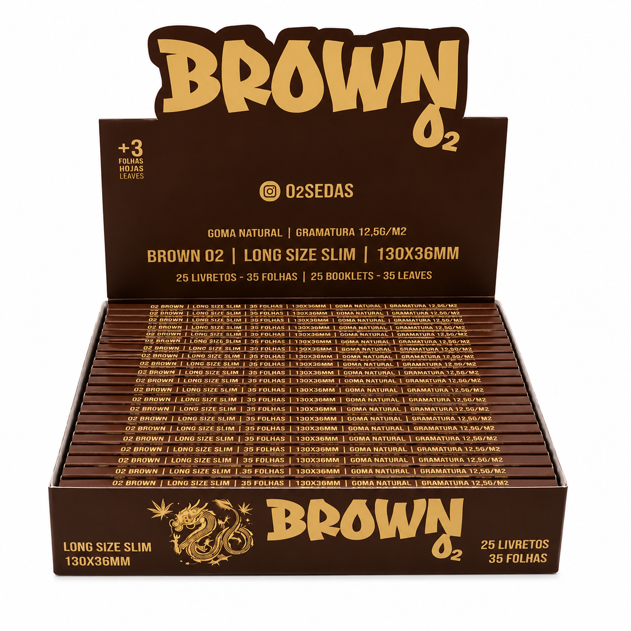 SEDA O2 BROWN LONG SIZE SLIM C/25