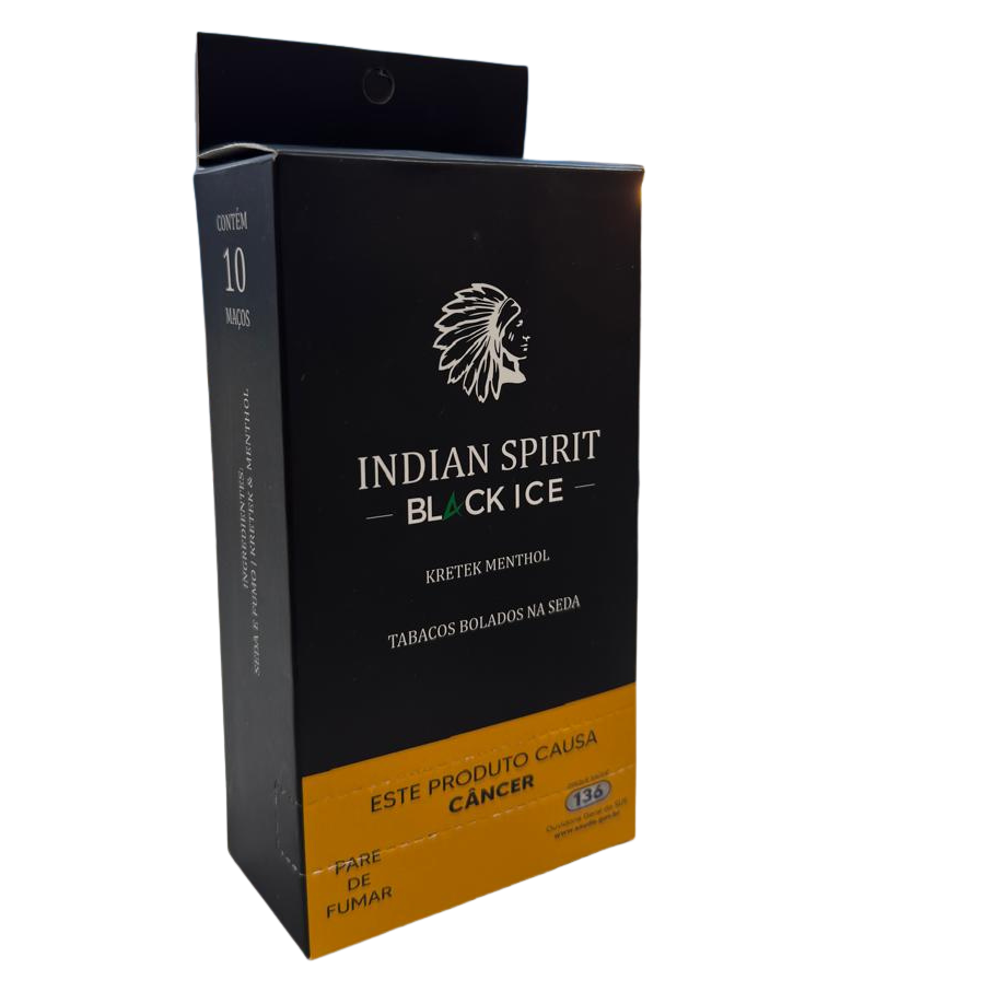 TABACO BOLADO INDIAN SPIRIT BLACK ICE NA SEDA PT 10X12