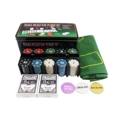 ESTOJO DE FICHAS POKER TEXAS HOLD C/200 REF. 8005