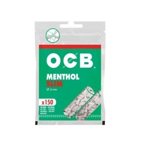 FILTRO PARA CIGARRO O.C.B MENTHOL 6MM PT/150