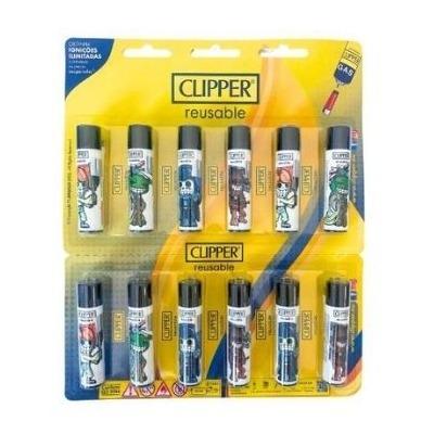 ISQUEIRO CLIPPER MAXI SPACE WARRIORS - CARTELA C/12