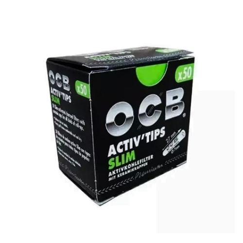 FILTRO PARA CIGARRO O.C.B ACTIV'TIPS SLIM 7MM  CX/50