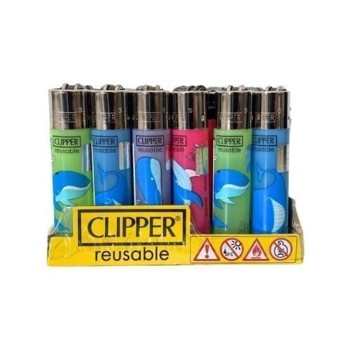ISQUEIRO CLIPPER MAXI WHALES - CX C/24