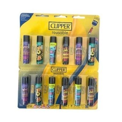 ISQUEIRO CLIPPER MAXI CASSINO NIGHTS 2 - CARTELA C/12