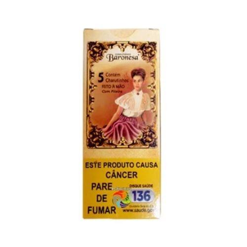 CIGARRILHA BARONESA CHOCOLATE C/ PITEIRA  CX/10X5