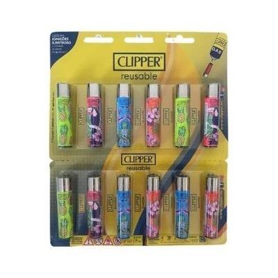 ISQUEIRO CLIPPER MAXI TROPIC NATURE  - CARTELA C/12