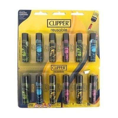 ISQUEIRO CLIPPER MAXI SPACE TRIP 2 - CARTELA C/12