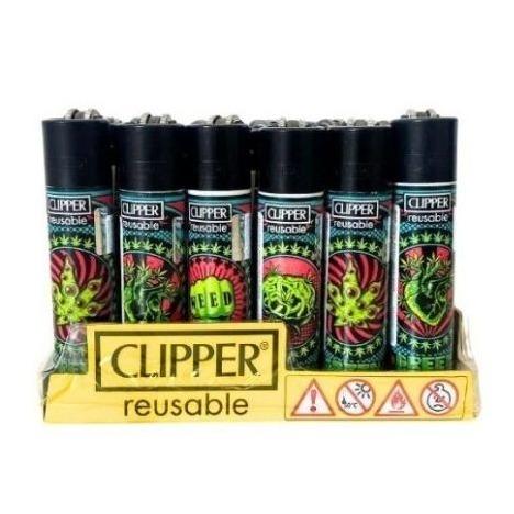 ISQUEIRO CLIPPER MAXI WEED BILLBORD - CX C/24