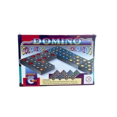 JOGO DE DOMINO PLASTICO COLORIDO