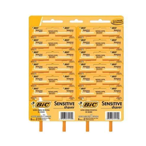 APARELHO BARBA BIC SENSITIVE PT C/ 24