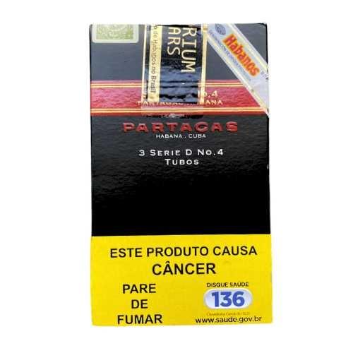 CHARUTO PARTAGAS D-4 TUBO CX C/3 