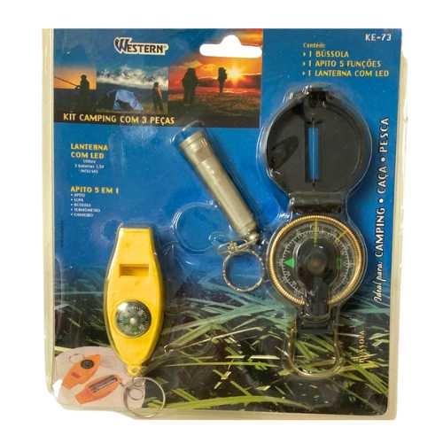 KIT CAMPING BUSSOLA/ APITO/ LANTERNA REF KE-73 *