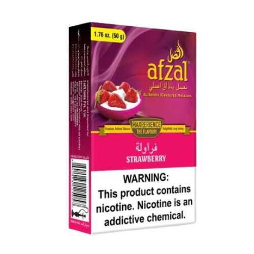 FUMO PARA NARGUILE NOVO AFZAL STRAWBERRY/MORANGO 10X50G