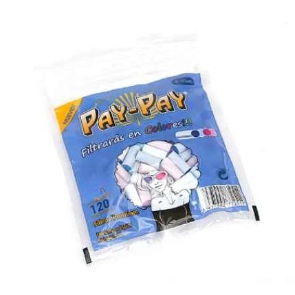 FILTRO PARA CIGARRO PAY PAY SLIM 6MM COLORIDO PT/120