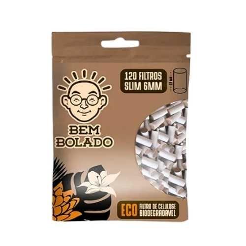FILTRO PARA CIGARRO BEM BOLADO ECO BIODEGRADAVEL 6MM C/120