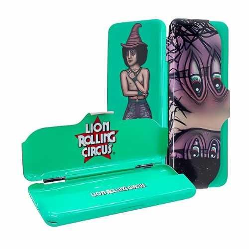 PORTA SEDA LION ROLLING METAL GREEN RUBY K.S