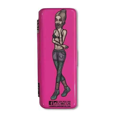 PORTA SEDA LION ROLLING METAL PINK SEXY SADDIE K.S 