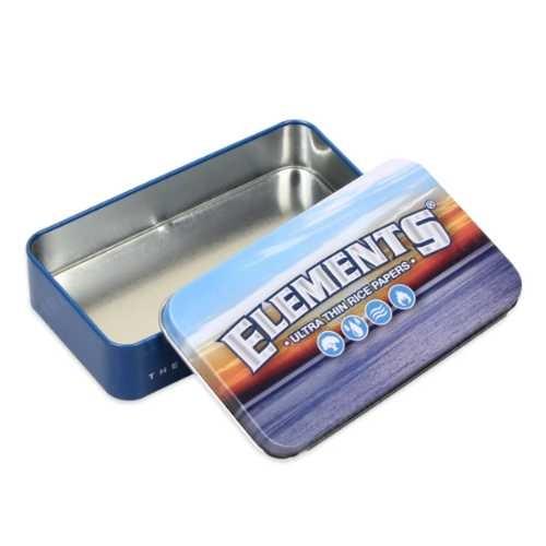 PORTA FUMO ELEMENTS METAL TIN BLUE QUADRADO
