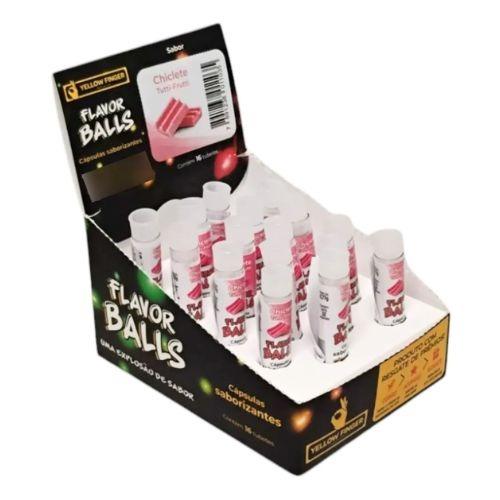 CAPSULAS YELLOW FINGER FLAVOR BALLS CHICLETE CX C/16