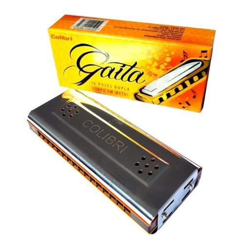 GAITA HARMONICA CROMADA COLIBRI 16VOZES REF CH16/1