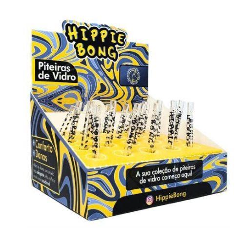 PITEIRA DE VIDRO HIPPIE BONG LONGA 6 MM C/ 20 - REF. 2617