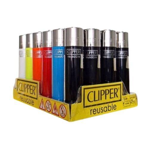 ISQUEIRO CLIPPER MICRO METALLIC CX C/ 24 REF CP22RH 177