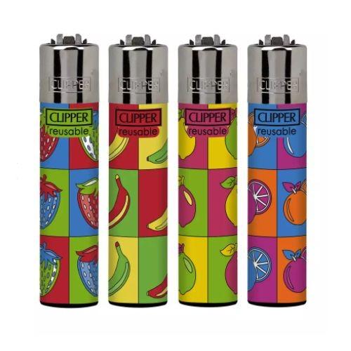 ISQUEIRO CLIPPER MAXXI RANDOM ART 2 CX C/ 24 REF CP11R 176