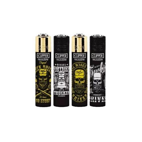 ISQUEIRO CLIPPER MAXXI DRIVING SKULLS CT C/ 12 REF CP11R 161