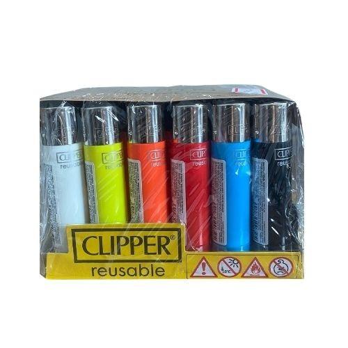 ISQUEIRO CLIPPER MAXXI SOLID BRANDED CX C/ 24 REF CP11R 131