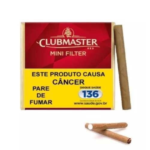 CIGARRILHA CLUB MASTER MINI VERMELHO COM FILTRO C/ 20 *
