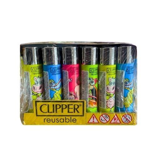 ISQUEIRO CLIPPER MAXXI CRAZY FARM 1 CX C/ 24 REF. CP11R D24