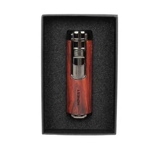 ISQUEIRO HONEST 4 CHAMAS E FURADOR DE CHARUTO REF. 10-BCZ482