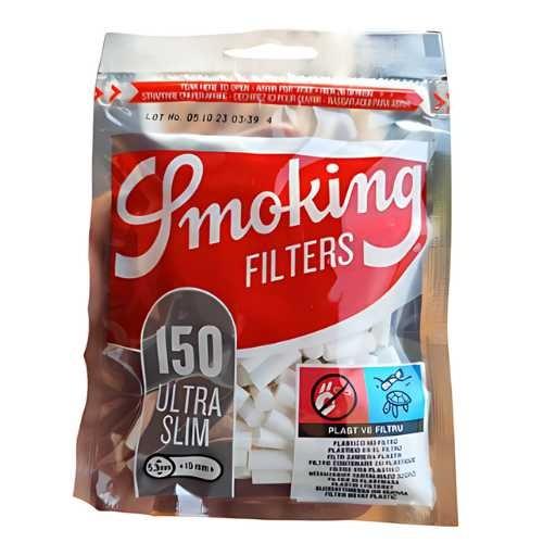 FILTRO PARA CIGARRO ACETATO SMOKING ULTRA SLIM C/150