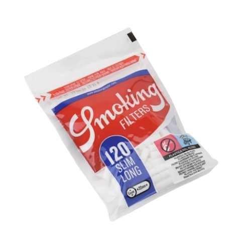 FILTRO PARA CIGARRO  SMOKING SLIM LONG C/120